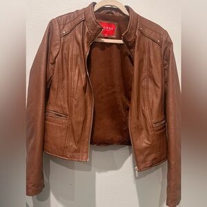 Guess Brown Leather Jacket